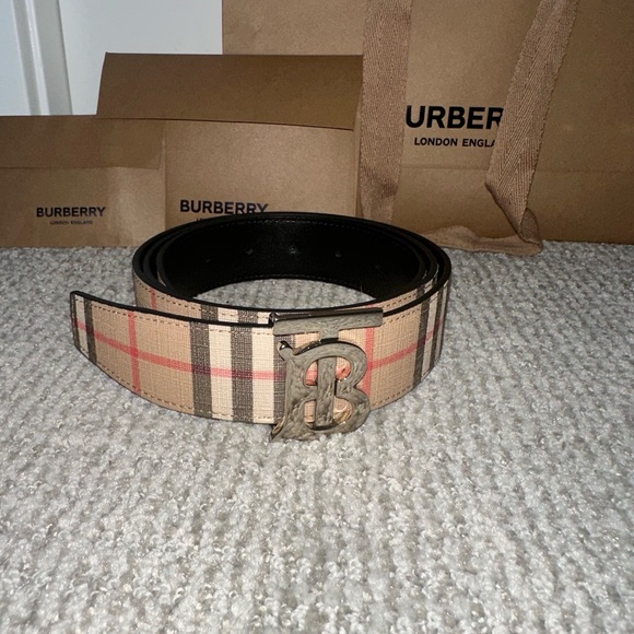 Reversible Monogram Motif Vintage Check Belt. - Picture 3 of 5